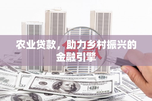 嘉禾农业贷款，助力乡村振兴的金融引擎