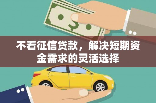 剑阁不看征信贷款，解决短期资金需求的灵活选择