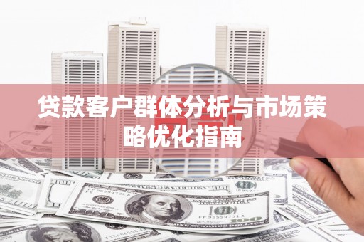 沧县贷款客户群体分析与市场策略优化指南