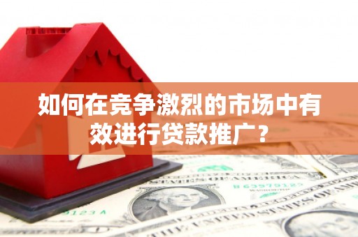 崇明如何在竞争激烈的市场中有效进行贷款推广？