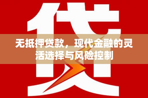 长兴无抵押贷款，现代金融的灵活选择与风险控制