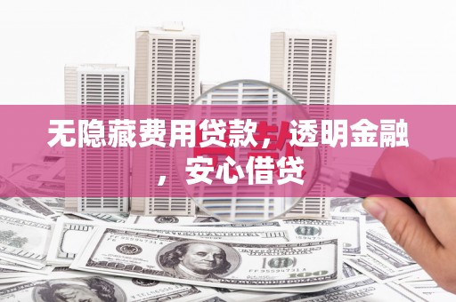 宣威无隐藏费用贷款，透明金融，安心借贷