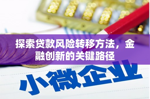 埌东探索贷款风险转移方法，金融创新的关键路径
