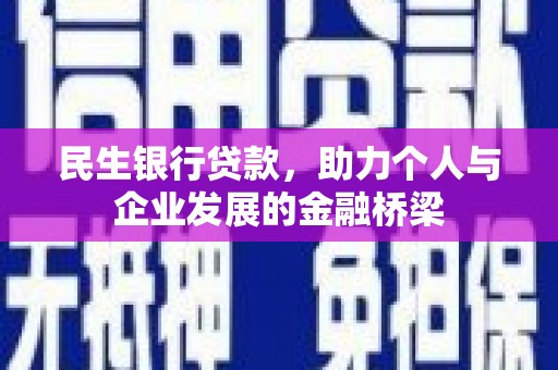 蒲江民生银行贷款，助力个人与企业发展的金融桥梁