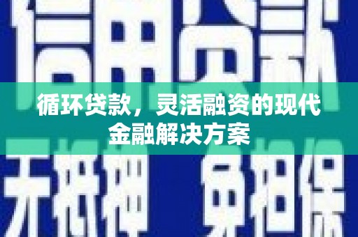 高邮循环贷款，灵活融资的现代金融解决方案