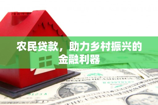 南宫农民贷款，助力乡村振兴的金融利器