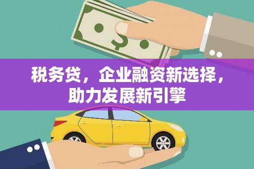 平南税务贷，企业融资新选择，助力发展新引擎