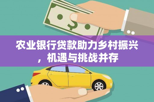 唐山农业银行贷款助力乡村振兴，机遇与挑战并存
