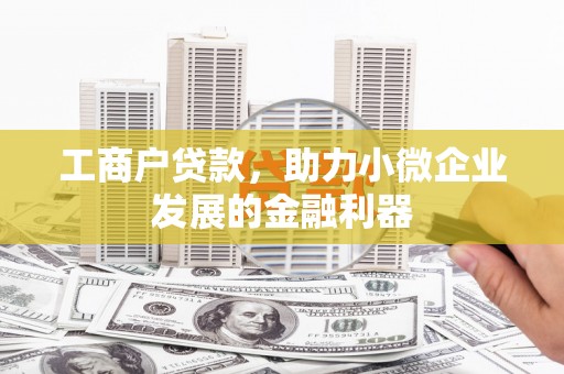 甘泉工商户贷款，助力小微企业发展的金融利器