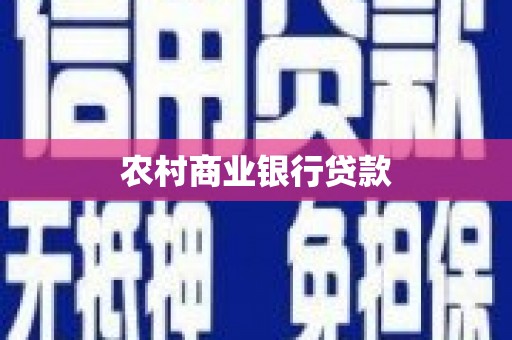 德格农村商业银行贷款