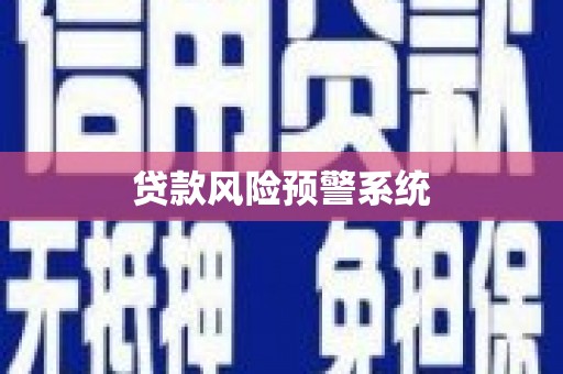 托克托贷款风险预警系统